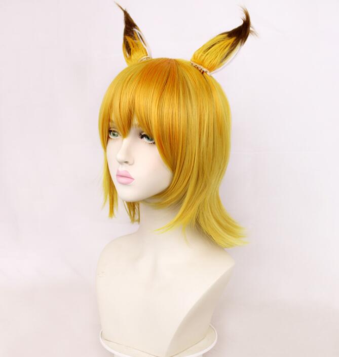 35cm Senko Krátká paruka Sewayaki Kitsune ne Senko-san S ušima Cosplay Kostým Tepelně odolný Syntetické vlasy Muži Ženy Párty paruky