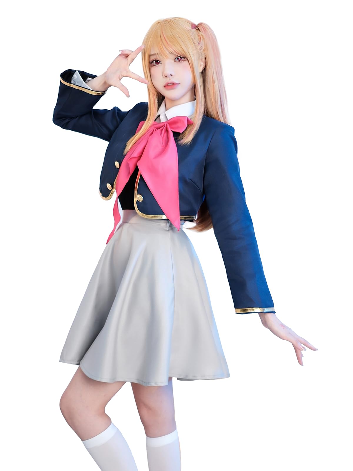 

Ruby Hoshino Cosplay with Wig Anime Cosplay Costume Manga Halloween Costume Idol Clothes Event Costume Photo Session M [CR ROLECOS]