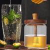 Honey Jar High Borosilicate Glass Sealed Tank with Wooden Lid Mixing Rod Wood Dip Sticks Transparent Honey Sealed Storage Jars
