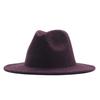 European, American Autumn and Winter Coffee Jazz Hat Children British Retro Flat Edge Woolen Hat Felt Hat Casual Fashion Hipster Top Hat