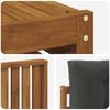 Outdoor Sofa Set with Cushions 5 Pcs Natural and Anthracite