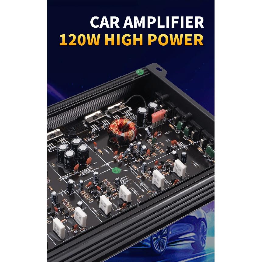 4 Channel Class AB 12V Car Amplifier, 7800W Max Power Stereo Amplifier, Car Audio Amplifier Drive Subwoofer & Speaker, Amplifier