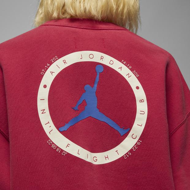 Jordan X Two 18 Collaboration Series Logo Embroidered Washed Crewneck Sweatshirt Women Tops DV6967-687