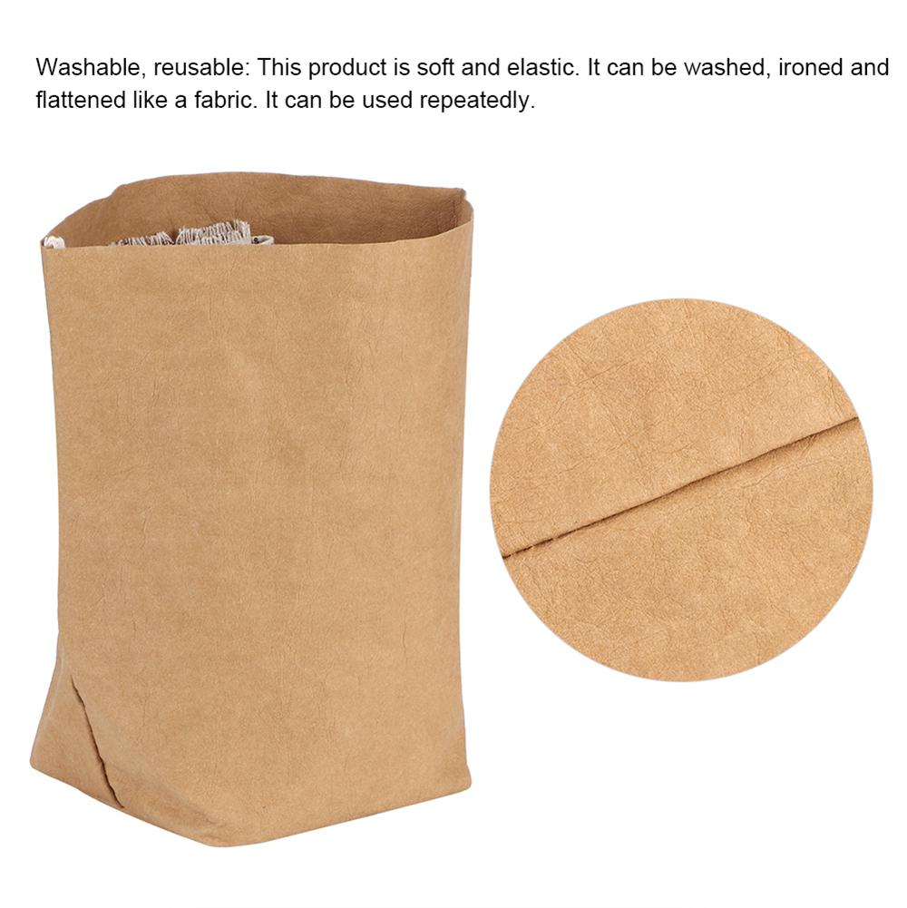 Multi Functional Storage Bag Washable Thick Recyclable Brown Paper Bag with Large Capacity (XL)