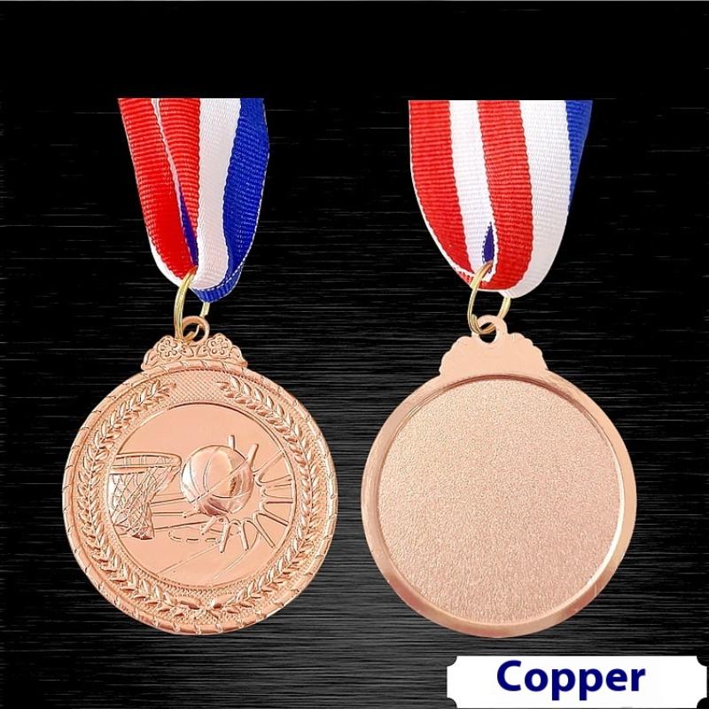 

1 шт. Награды для студентов, Медали за соревнования 5 см, Золотая/Серебряная/Бронзовая медаль, Спортивные награды с шейной лентой для шоу талантов, вечеринки, гонки медный