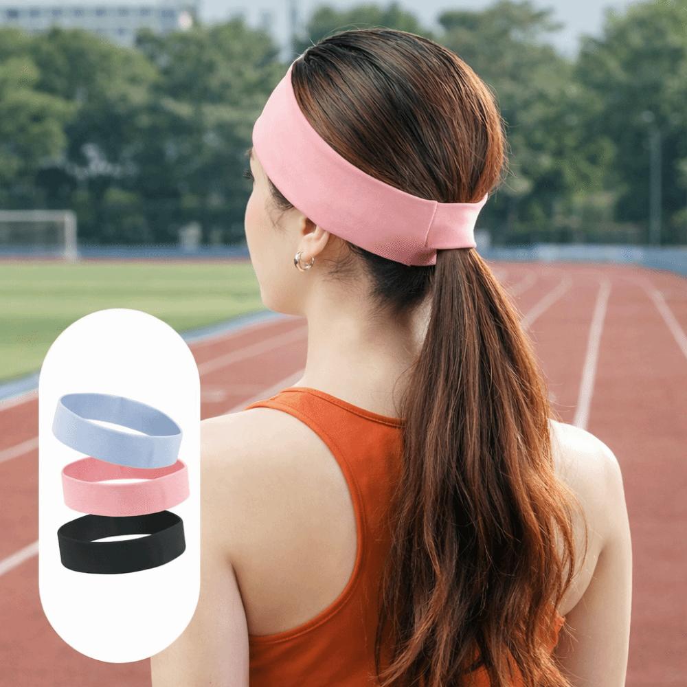 Soft Stretchy Sport  Headbands Absorbent Sweat Ponytail Holder  Tennis Gym