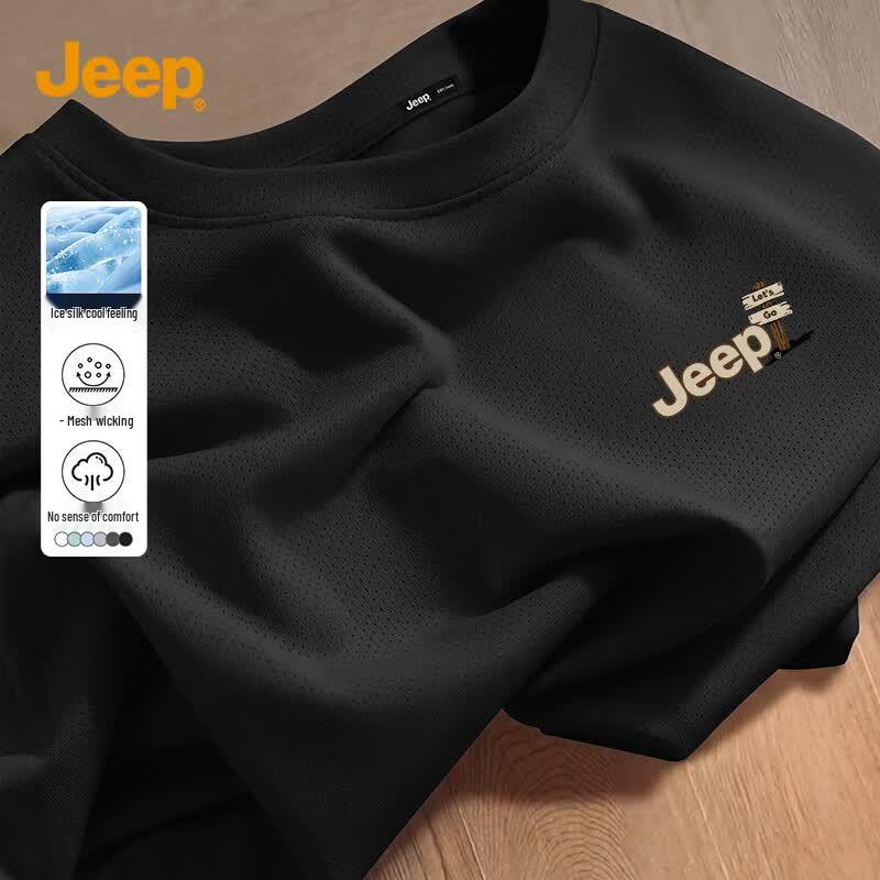 JEEP Unisex Quick-Dry Mesh Sports T-Shirt 4XL