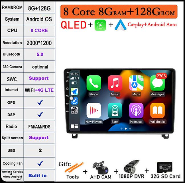 Android14 For Peugeot 407 1 2004 - 2011 Auto Car Stereo Radio Video Multimedia Player Monitor Navigation GPS Autoradio Head Unit