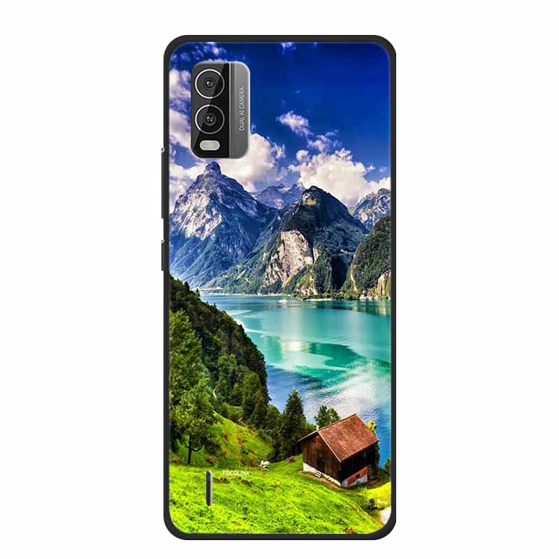 For Nokia C110 C210 C300 Case Soft black Silicone Bumper TPU Phone Wolf Cat Flower CaseS For C110 210 300 Shock proof Bumper TPU