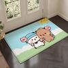 Lovely Cute Character B-BUBU DUDUs Floor Mat Soft Thickened Flannel Door Mat Non-Slip Living Room Rug Home Decor