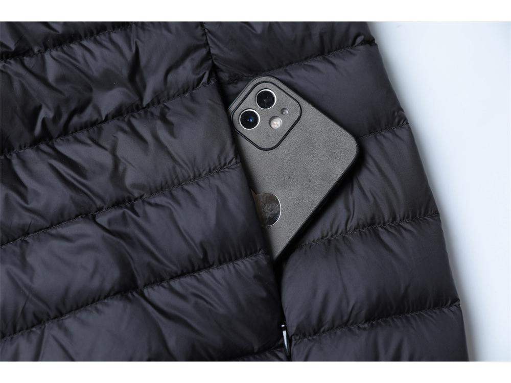 Herren 90% Daunen Stehkragen Weste - Leichte Weiße Entendaunen in Übergrößen