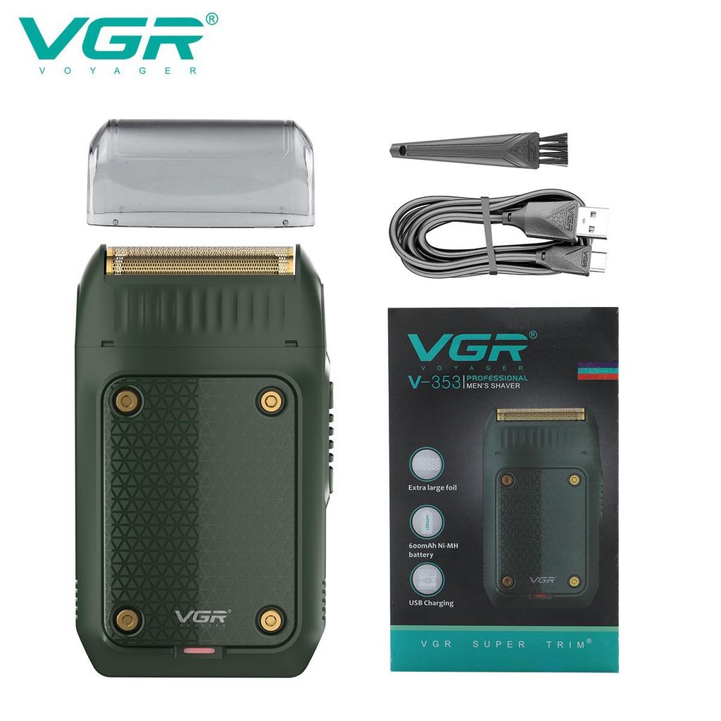 VGR 353 Reciprocating Beard Shaver Professional Hair Trimmer Electric Face Shaving Machine Men's USB Charging Safety Face Shaver for Men Home Clippers
