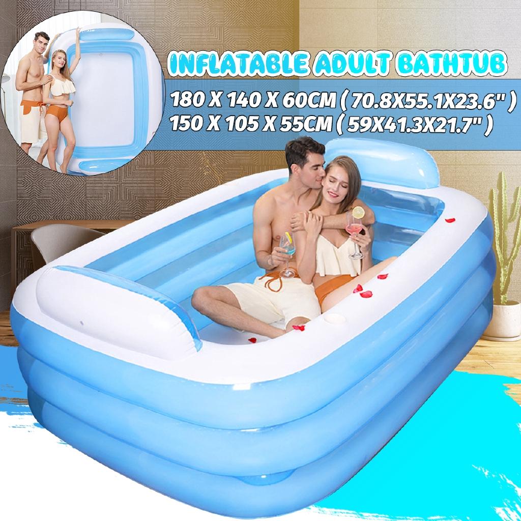 Summer Family Inflatable Swimming Pool Adults Kids Playing Pool Bathing Tub Outdoor Indoor 180cm
