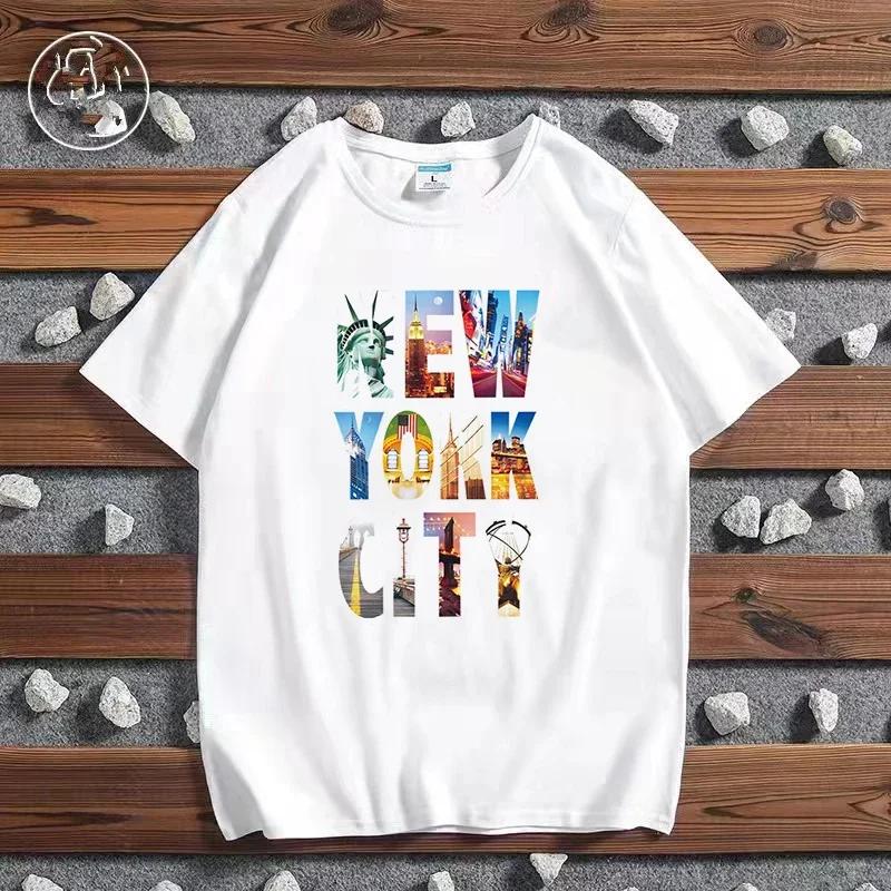 Fashion City Printed T-shirt Paris London New York Tokyo Graphic T Shirts Both Men and Women Kawaii Casual Harajuku Fashion Tops