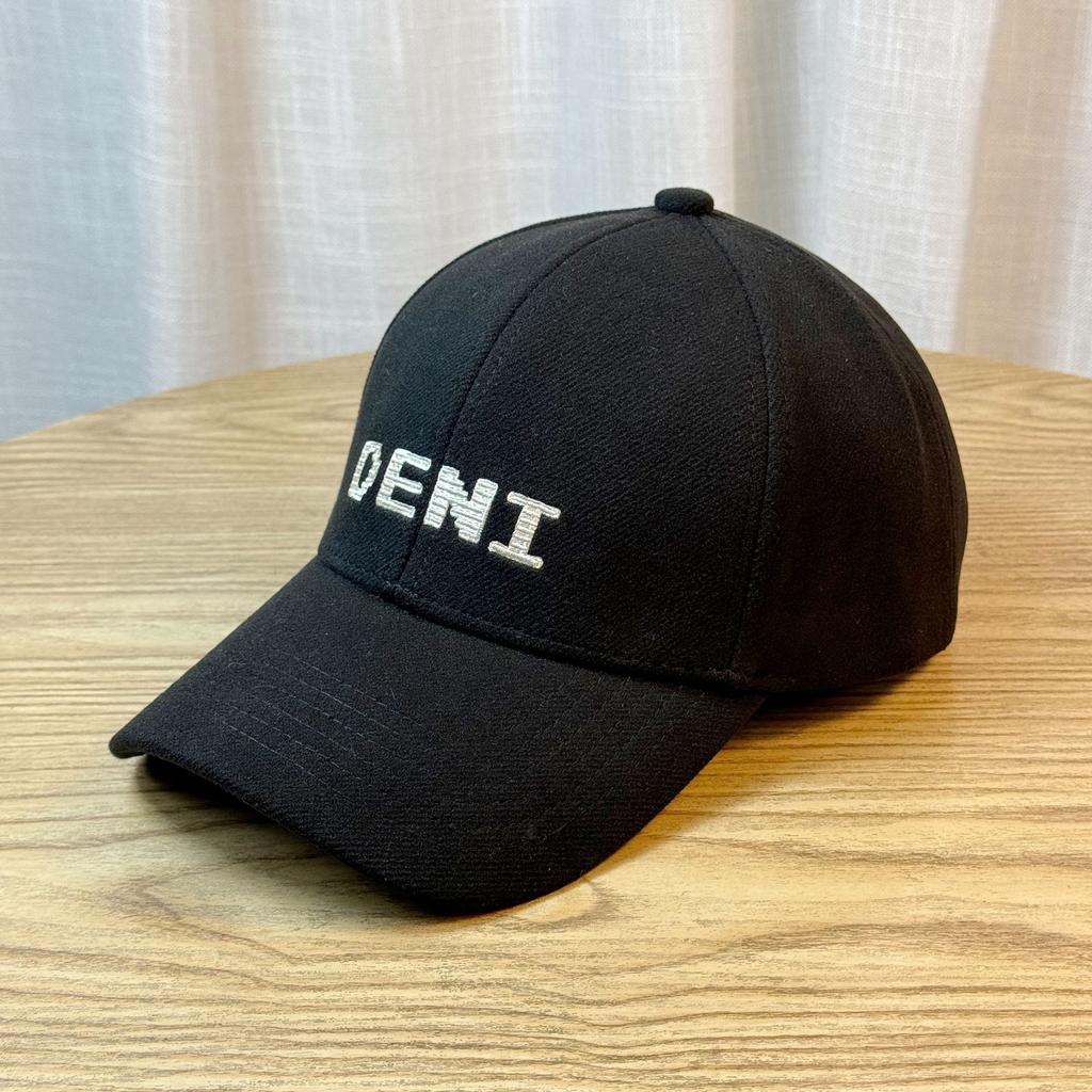 New Autumn and Winter Hard Top Woolen Letter Embroidered Peaked Cap for Women Casual Versatile Face Showing Small Simple Baseball Cap for Men