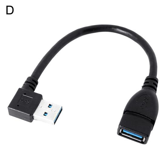 USB 3.0 Type A 90 Degree Right Angled Male To Female Extension Adapter Cable