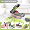 Vegetable Chopper - Time-and Labor-Saving Food - Pro Onion Cutter and Dicers, 12 in 1 Multifunctional Veggie Chopper, Container for Salad Potato