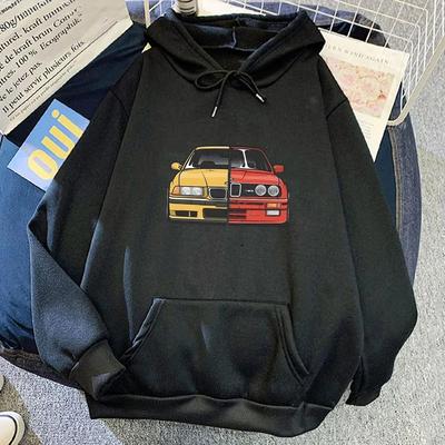 Auto Grafik Hoodie Herbst Winter Fleece Casual Pullover Druck Männer Frauen Langarm Sweatshirt Lose Bequeme Kleidung