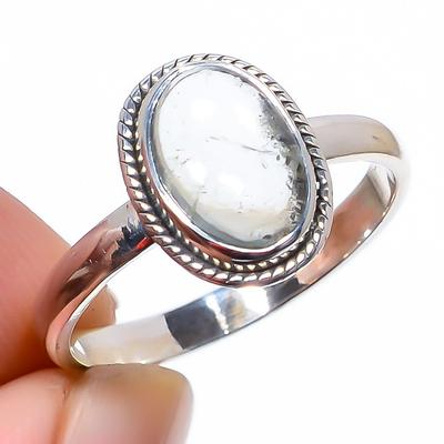 Natural Aquamarine Gemstone Handmade 925 Solid Sterling Silver Ring Size 9 i9M74