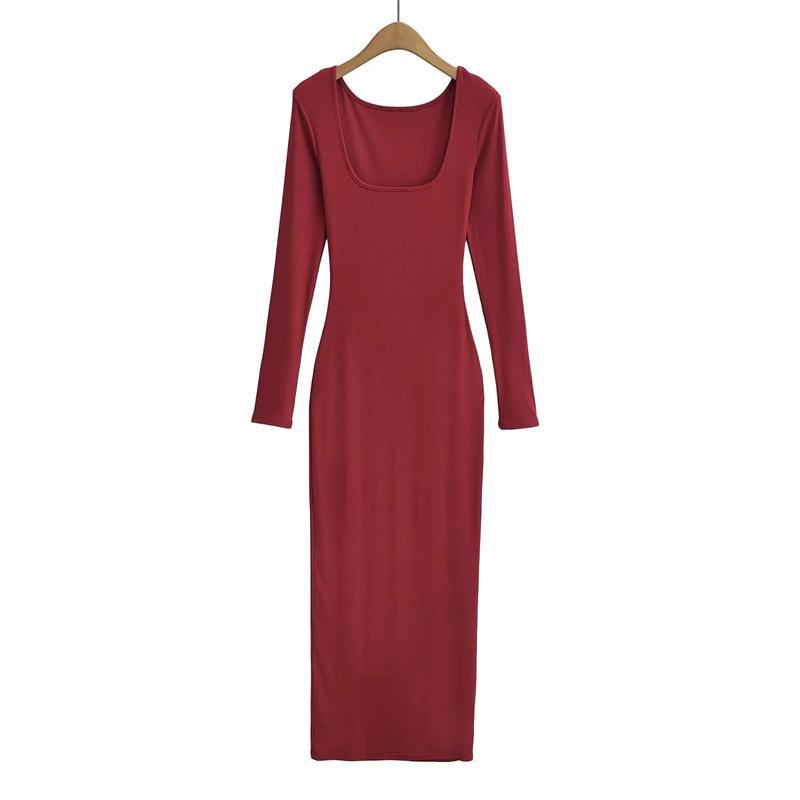 

Elegant Fleece-Lined Black Bodycon Winter Dress for Young Women in Jiangsu, Zhejiang, and Shanghai L (110-125 jin)