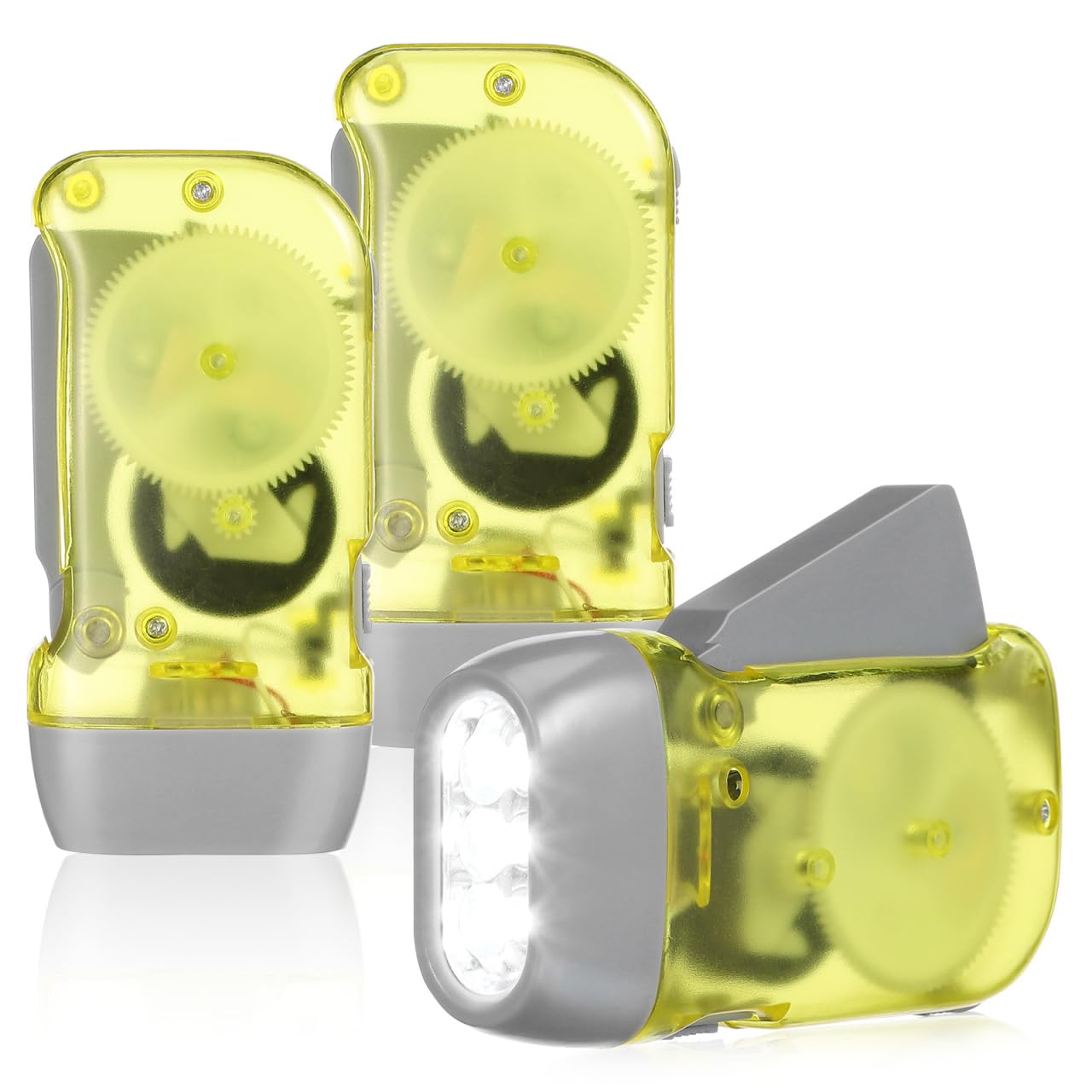 

INOOMP Ручной кривошип 3 Ручной Без батареек Аварийный Безопасность Электрический фонарик для улицы дома и отключений электроэнергии Фонарик, Светодиоды, Генератор, Требуется,