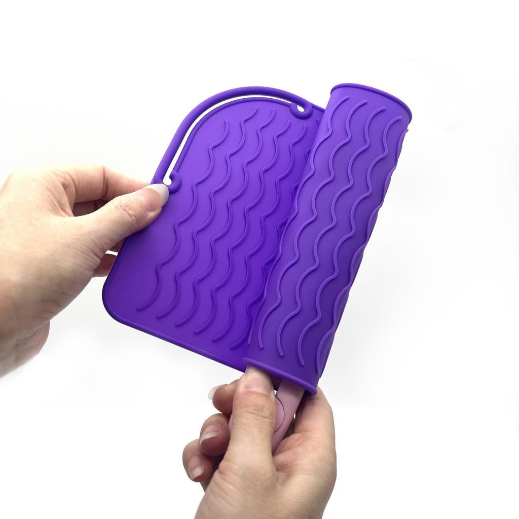 Hair Styling Tools: Curling Iron, Straightener, and Silicone Heat-Resistant Non-Slip Pad for Home Use