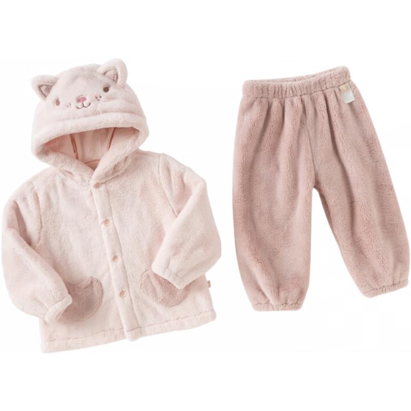 DAVE & BELLA Kids  Milk Fleece Winter Pajama Set 110cm