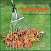 Mingji Large 15-Tooth Stainless Steel Lawn Rake