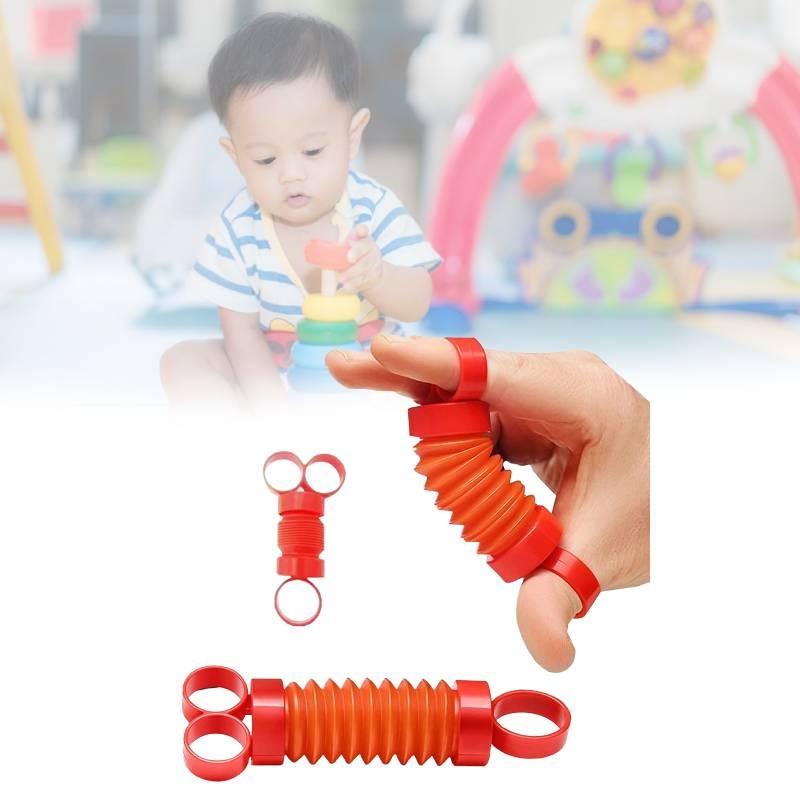 Pop Pull Finger Movement Stretch Kid Autism Stress Relief Toy
