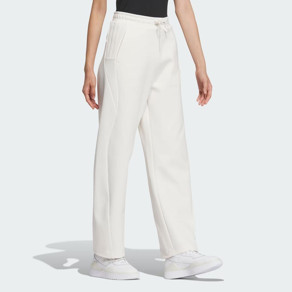 Adidas Fustl Pants Solid Color Loose Fit Drawstring Knit Sports Pants Women Pants Pink White IZ1629