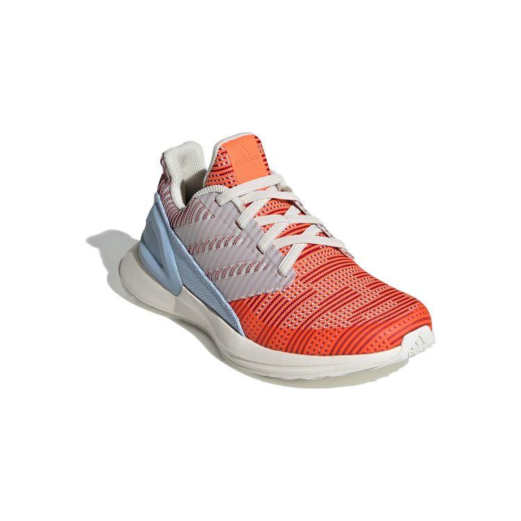 Adidas Rapidarun Knit El C BP Mesh Non-Slip Shock Absorption Low-Top Running Shoes Kids Sneakers Blue Red White G27308