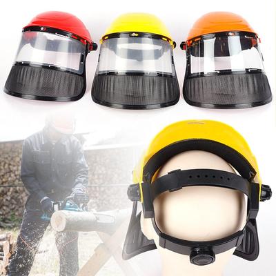 1Pcs Anti Splashing Grass Protective Mask Face Screen Protection Anti Dust Safety Mask Head-Mounted PVC Grass Trimmer Hat