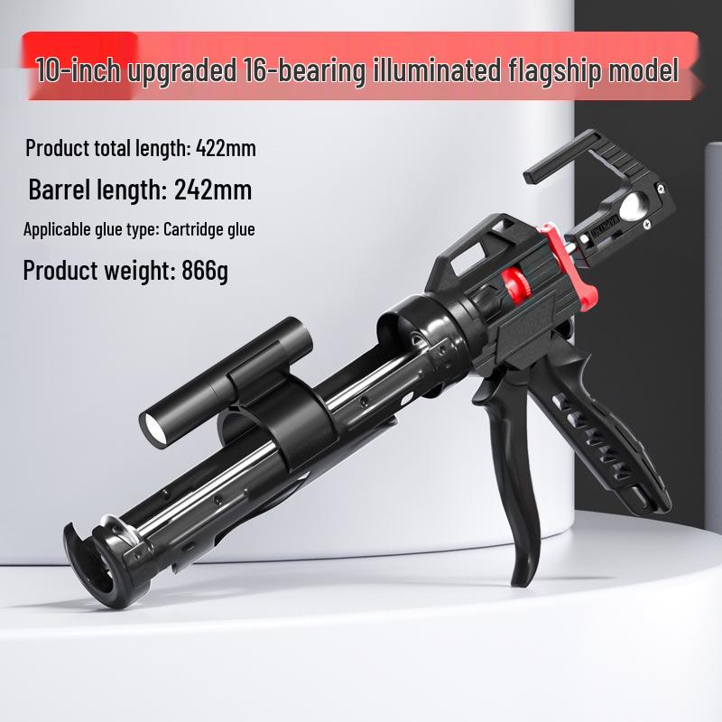 Automatic Glass Glue Gun with 26 Bearings - Labor-Saving Caulking Tool for Structural Adhesive