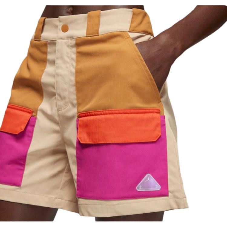 Jordan Color Block Straight Leg Casual Shorts Women Shorts Multicolor DQ4546-252