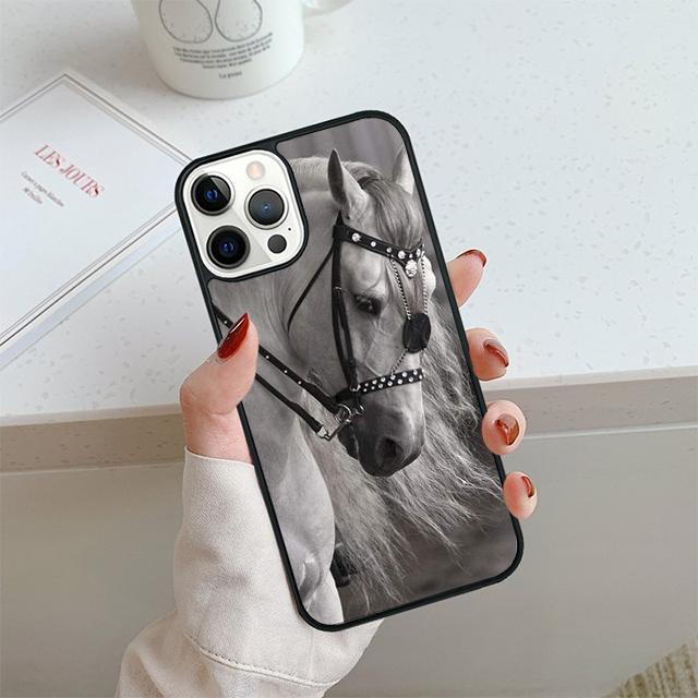 Handsome Horse Animal Phone Case For iPhone 17 Air 14 15 16 13 12 Cover For Apple 14 15 16 Pro Max Plus Coque