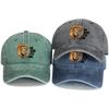 DAD Man Lion Print Adjustable Baseball Cap Cotton Dad Hat Washed Retro Solid Color Snapback Baseball Hat One Size Fits All