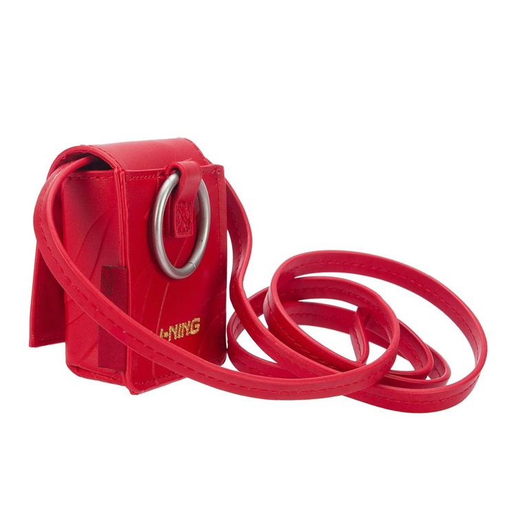 New LiNing Sports Life Collection Polyester One Shoulder Crossbody Earphone Case Regular Unisex Red ABJS004-1
