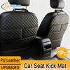 GTIEQ1 Universal Car Anti Kicks Pad With Organizer Pocket Leather Seat Back PU Leather Protector Cover Waterproof Child Kick Mats