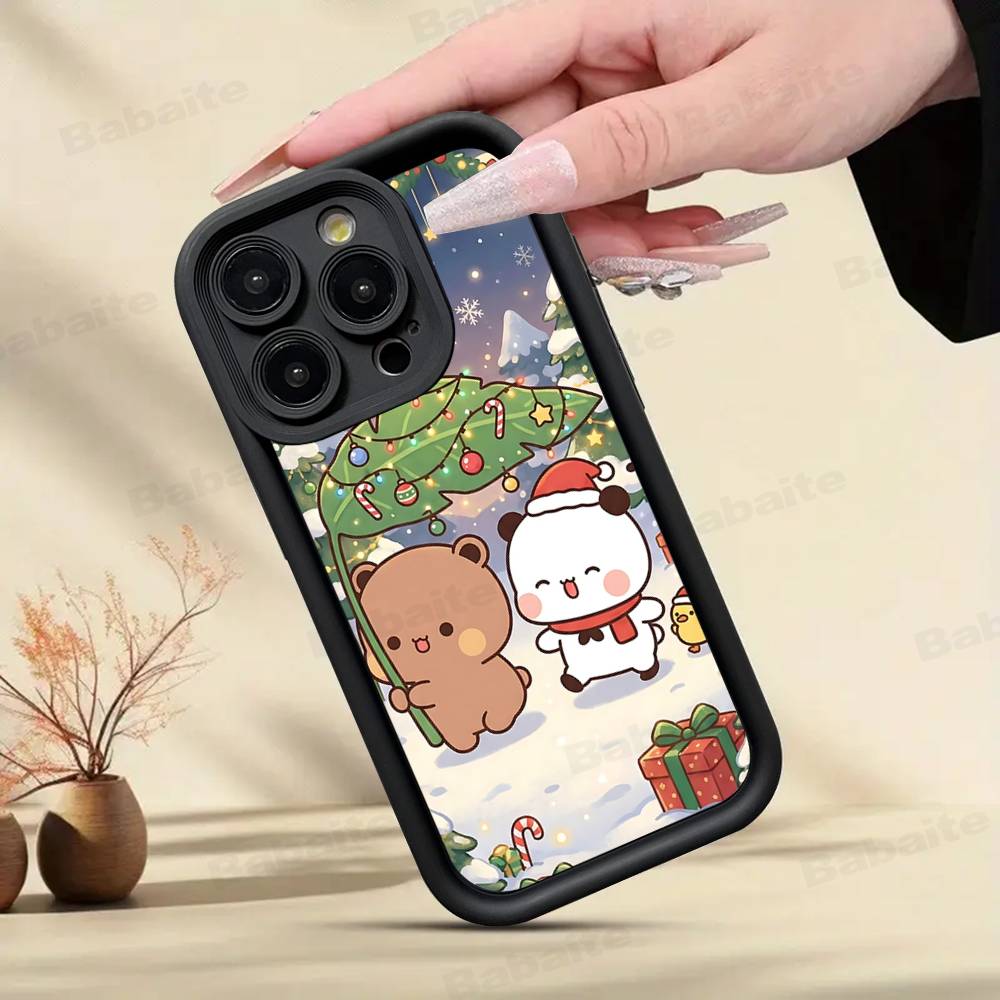 Cute Bubu Dudu Phone Case For IPhone 17 16 15 14 13 12 11 Pro Max Plus Black Full Coverage TPU