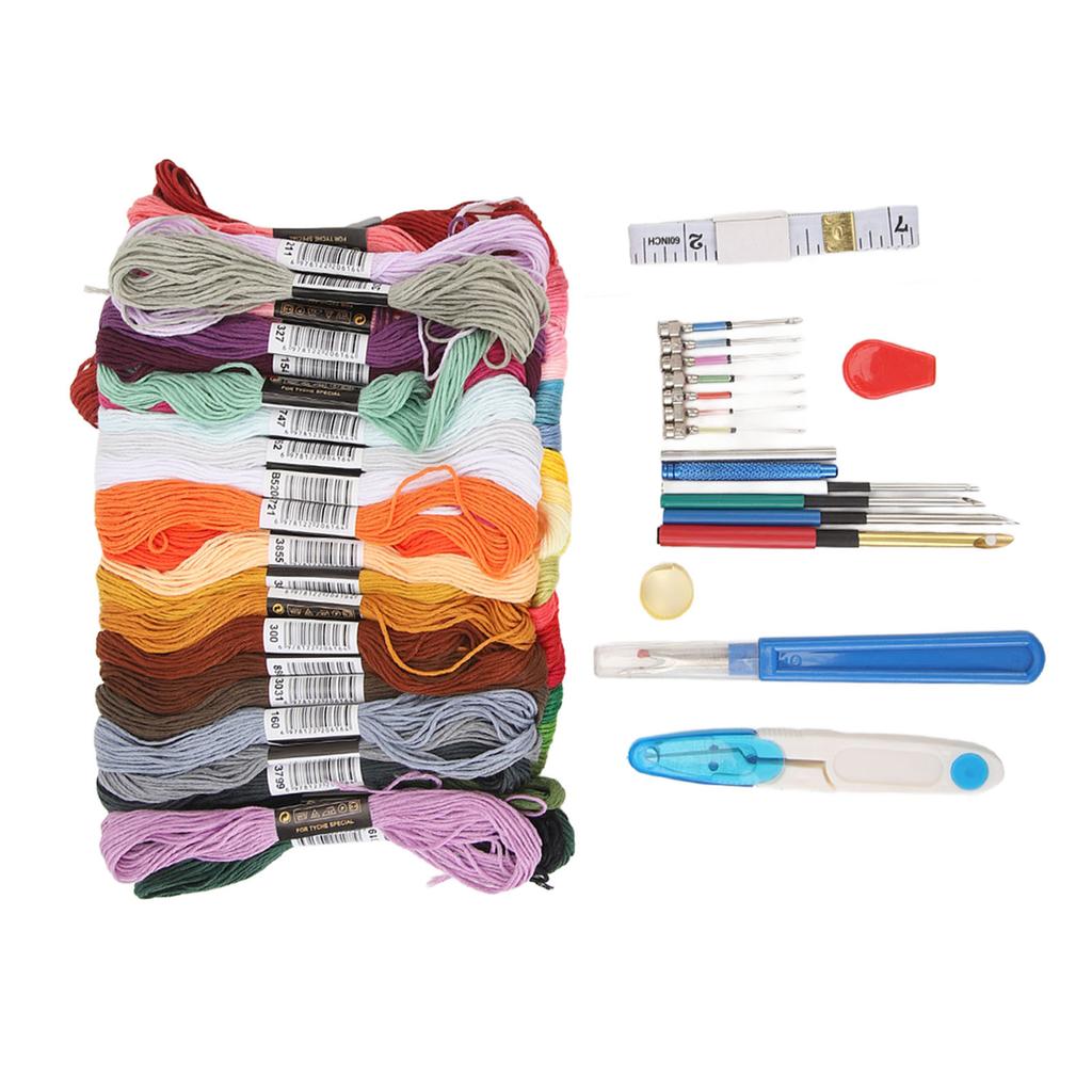 Punch Needle Embroidery Kits Multipurpose Exquisite DIY Thread Sewing Kit for Beginners Adults