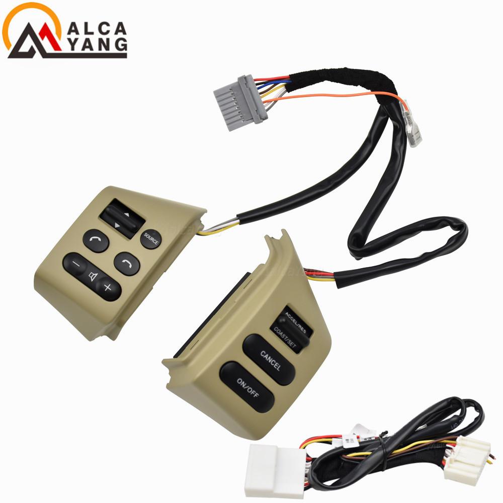 Car Accessories Steering Wheel Control Buttons With Backlight Silver Buttons For Nissan Livina Tiida Sylphy