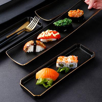 Piatto Giapponese Creativo per Sushi Piatto Lungo in Ceramica Ristorante Hotel Piatto per Dim Sum Sashimi Piatto per Hot Pot Piatto per Barbecue
