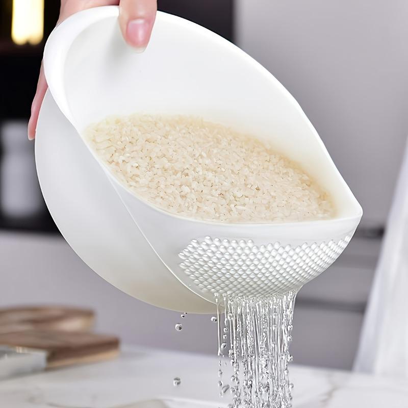 1pc Modern Plastic Kitchen Strainer Basket - Multi-Purpose Food Drain Basket for Fruits, Vegetables, Rice & Grains