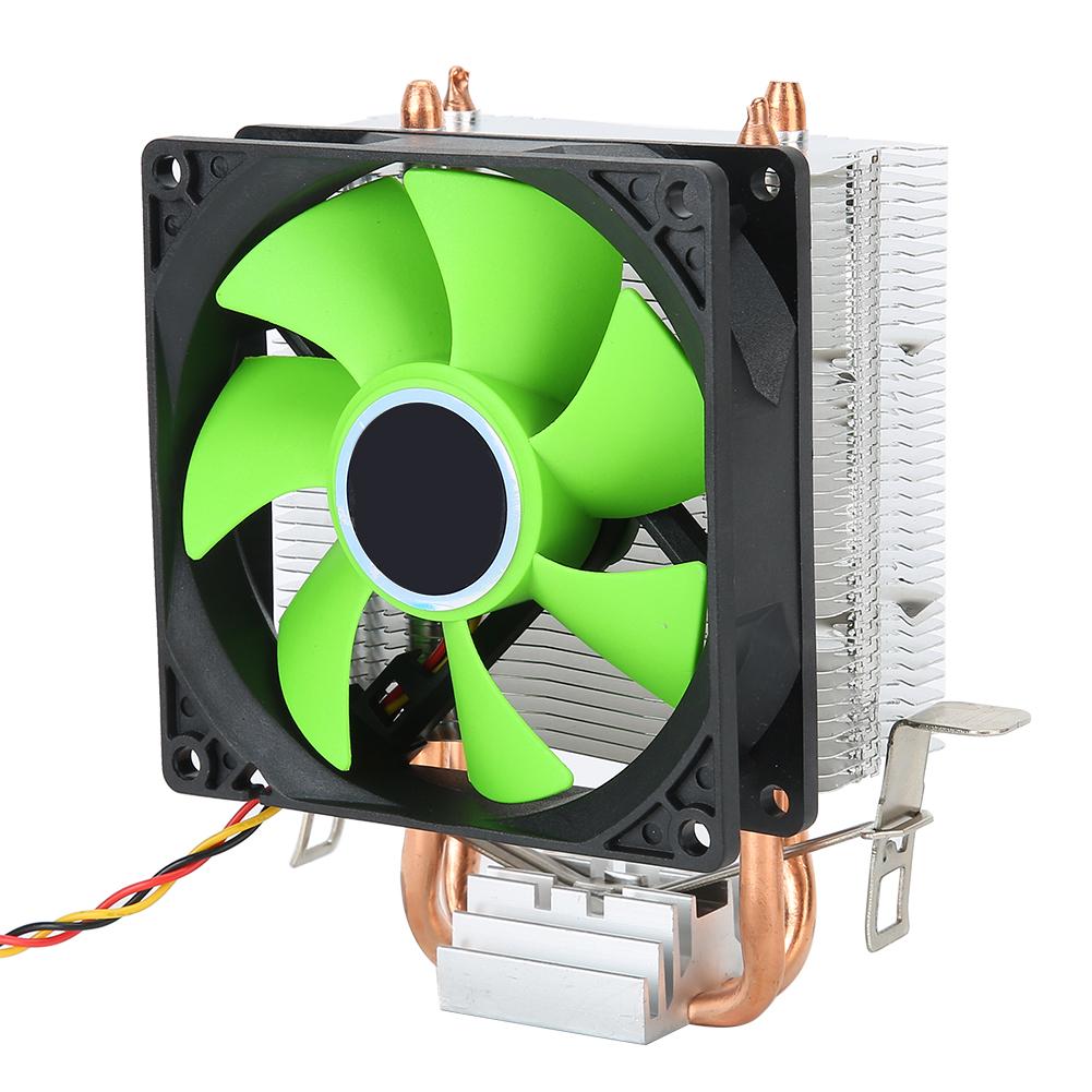 CPU Fan 3 Pin Konnektör Bilgisayar Aksesuarı Işıksız 2 Pirinç Boru AMD 775   1155   Intel için