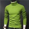 Herren Rollkragen Langarm Enganliegendes T-Shirt Elastische Slim Fit Einfarbiges Basic-Shirt Herbst/Winter Vielseitiges Unterhemd