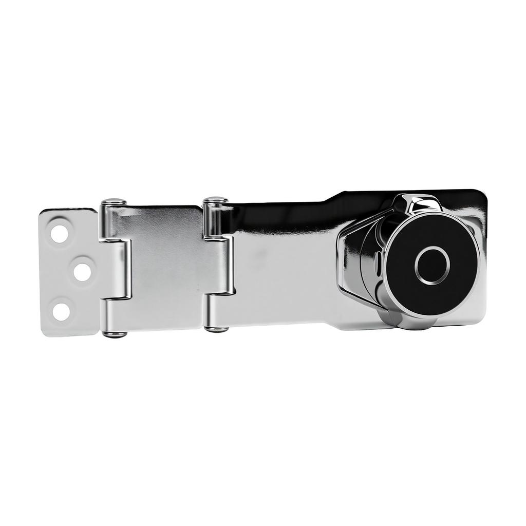 Fingerprint Cabinet Hasp Lock Zinc Alloy Rechargeable Biometric Keyless Lock for Drawer Doors Mailboxes Safes
