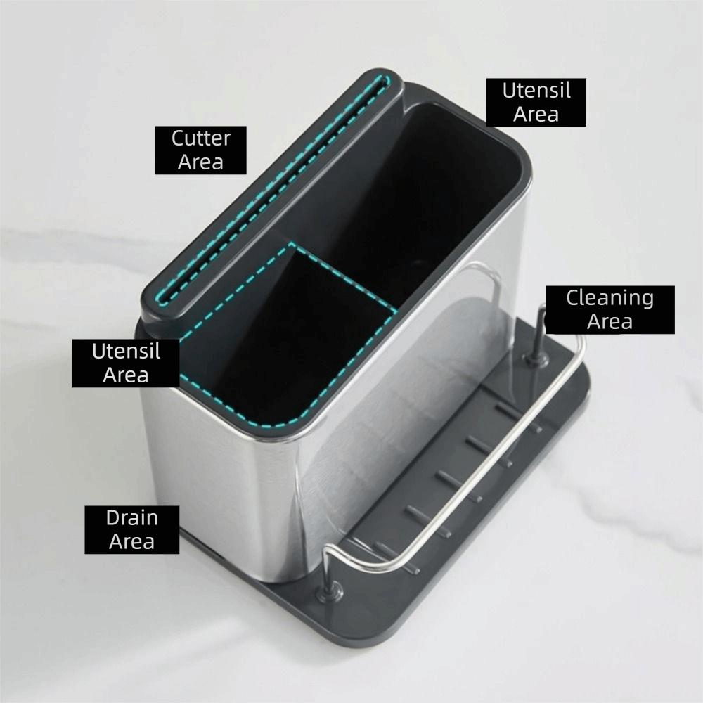 Rectangular Cutlery Storage Box Large Capacity Utensil Holder Chopsticks Storage Basket  Spoons