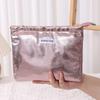 Fashion Shiny Sequins Cosmetic Bag Portable Women Clutch Zipper Pouch Handbag Makeup Toiletries Storage Square Bag