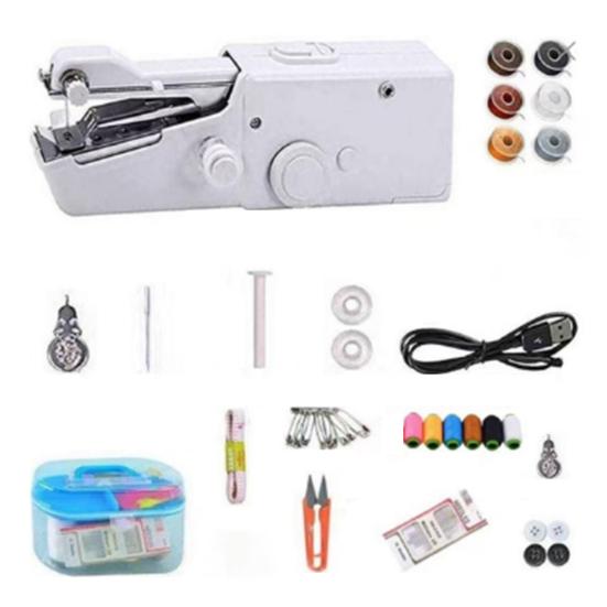 Handheld Mini Sewing Machine Electric Sewing Machine with 3 Sewing Modes Portable Sewing Machine Kit for Travel Home DIY Craft