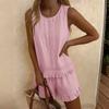 Women's Casual Loose Shorts Two-Piece Set for Summer and Daily Wear